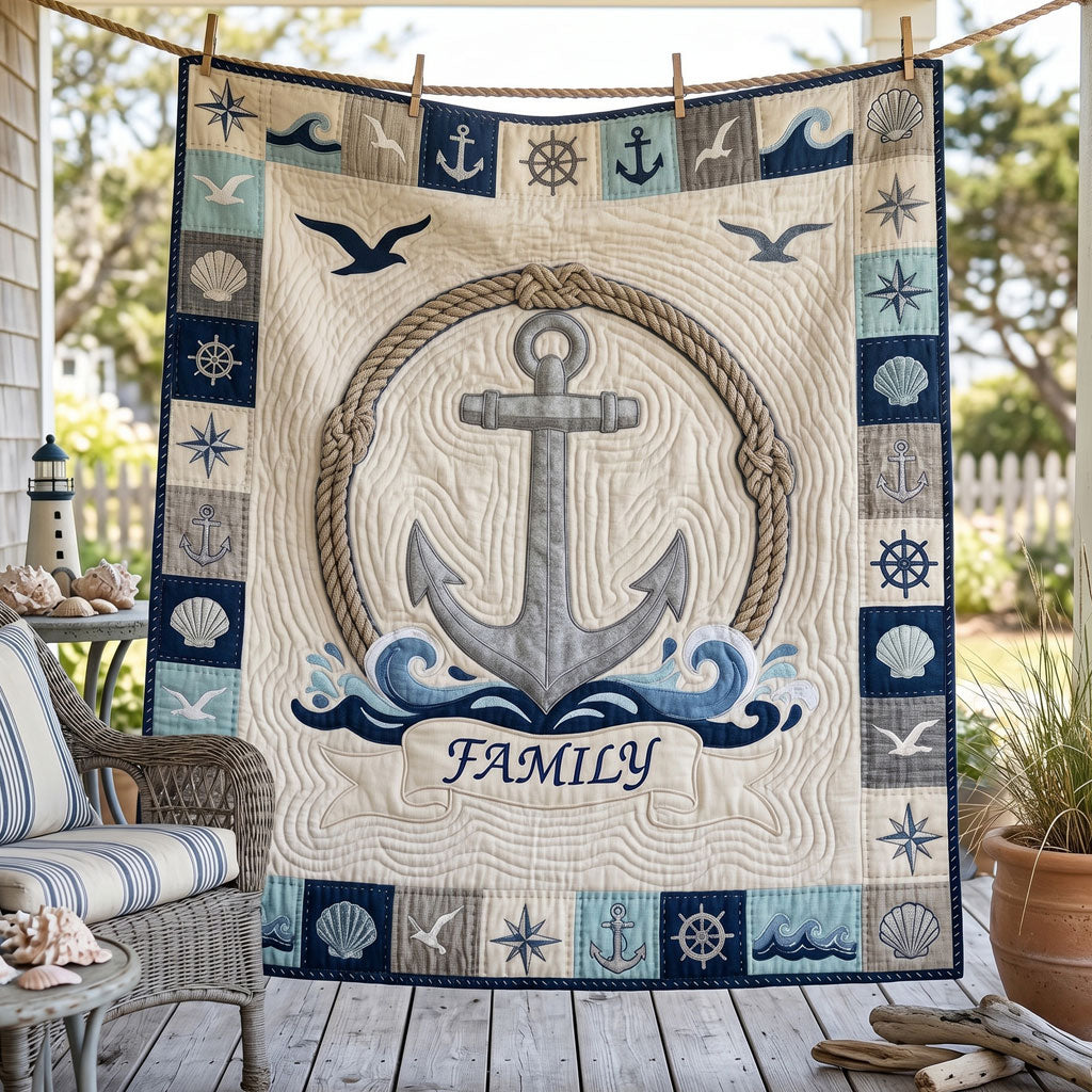 Coastal Family Harbor WN2605004CL Quilt