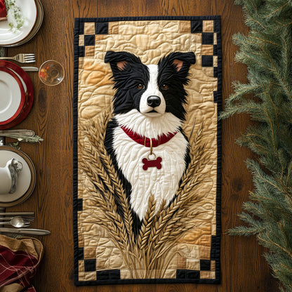 Charming Border Collie WJ2105027CL Quilted Table Runner