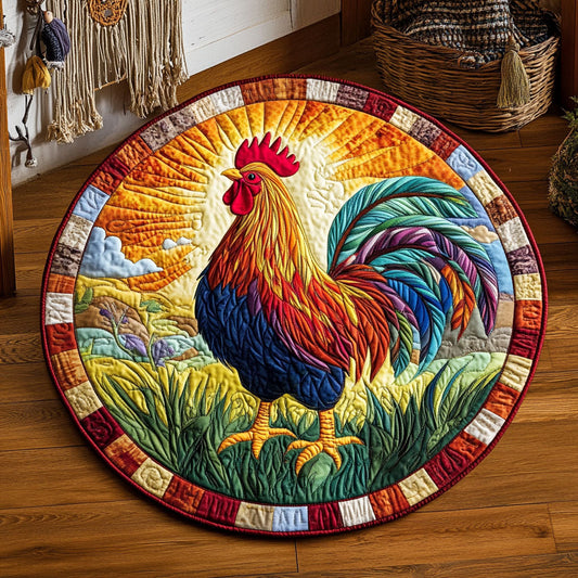 Chicken Field WJ2805022CL Quilted Round Mat
