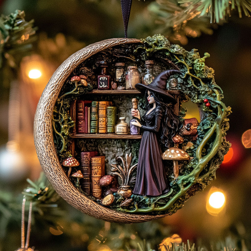 Golden Witch Gathering WN0312005CL Christmas Ornament