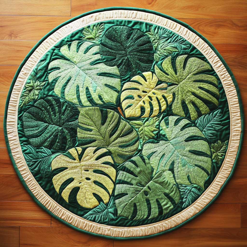 Hawaiian Oasis WN0805029CL Quilted Round Mat