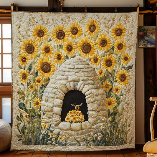 Beehive And Sunflowers WN2503003CL Quilt
