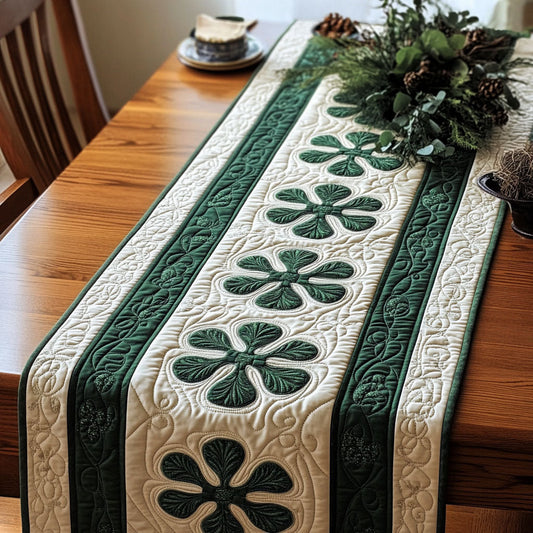 Green Vibe Pattern CP2404012CL Quilted Table Runner