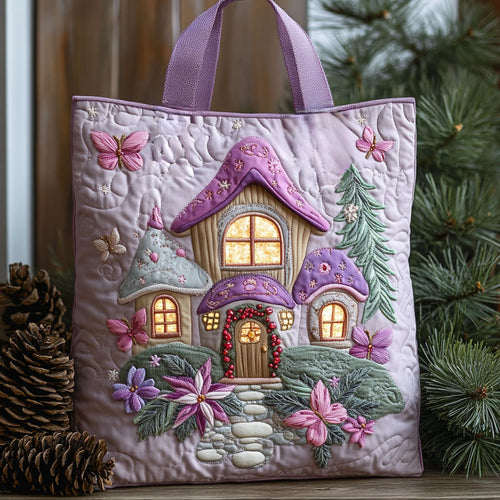 Sparkle Mushroom WN2310057CL Quilted Tote Bag