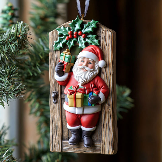 Santa At The Door WN1811037CL Christmas Ornament
