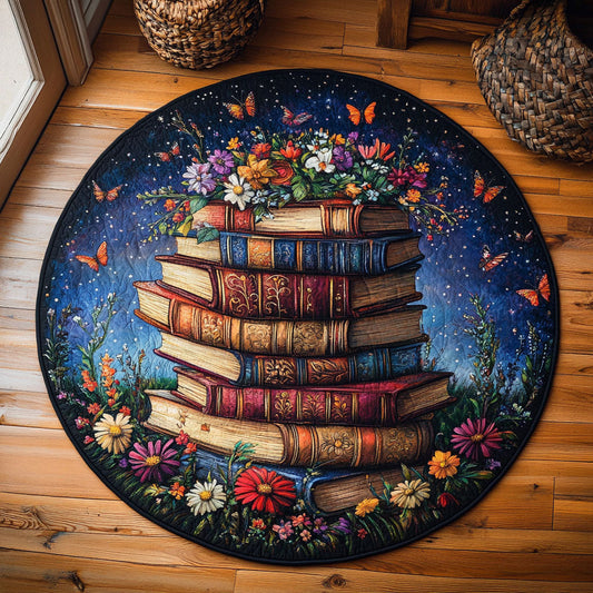 Whispers Between Pages WJ1406054CL Quilted Round Mat