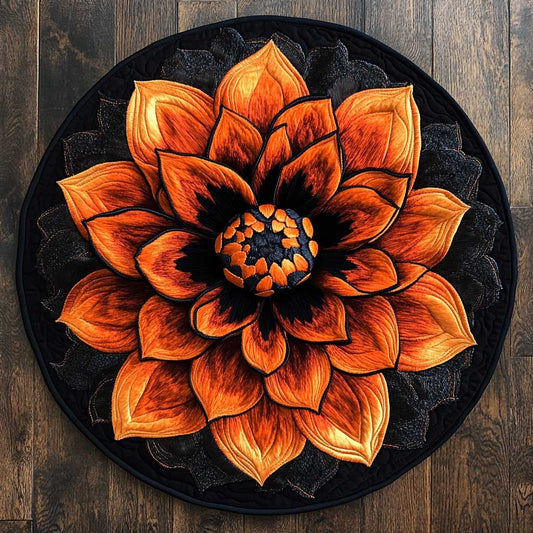 Dahlia Ember WN2804018CL Quilted Round Mat