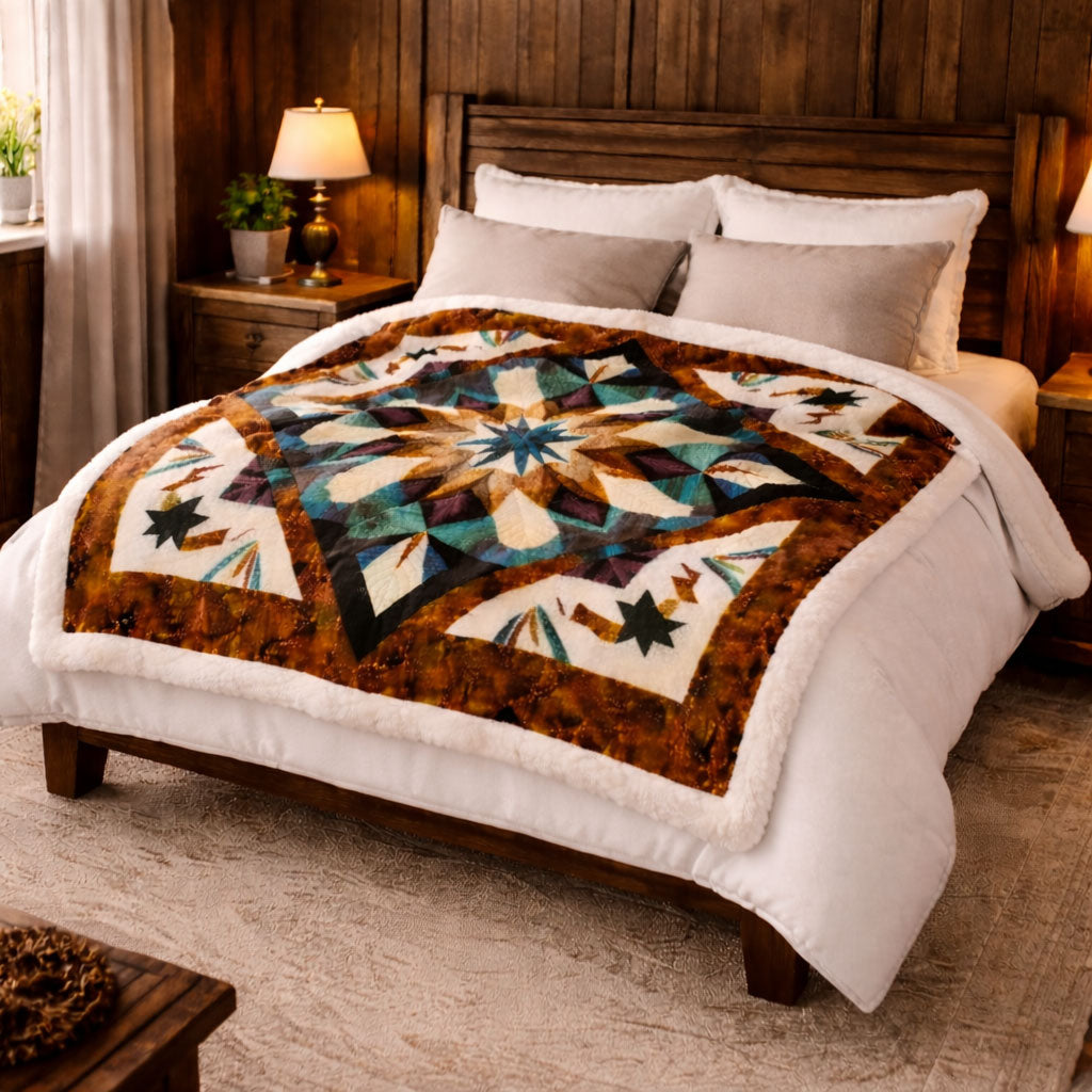 Western Spirit Star KL0302006CL Faux Fur Throw Blanket