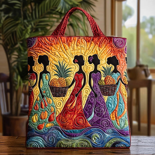 Graceful African Women QA2011017CL Quilted Tote Bag