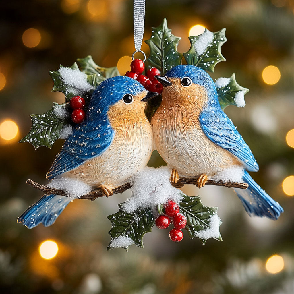 Christmas Heart Bluebird WN2710007CL Christmas Ornament