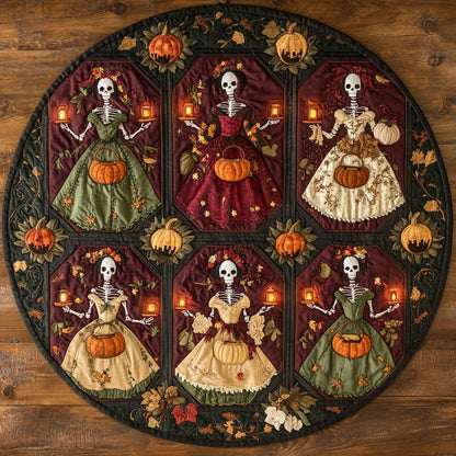 Candlelight Skeleton Lady WN1908015CL Quilted Round Mat