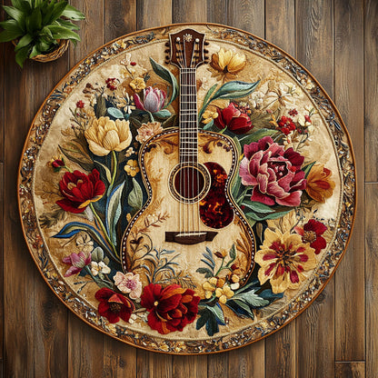 Guitar Melody WN0506034CL Quilted Round Mat