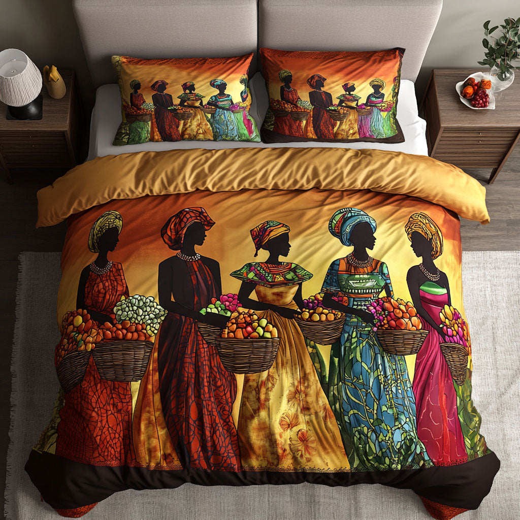 African Women Rhythm WN0701020CL Duvet Cover Set
