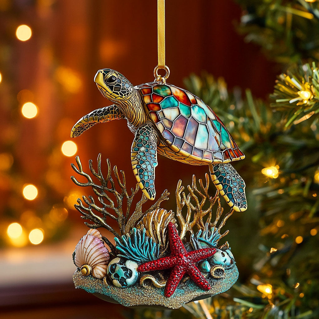 Holiday Turtle Glow CW2010046CL Christmas Ornament