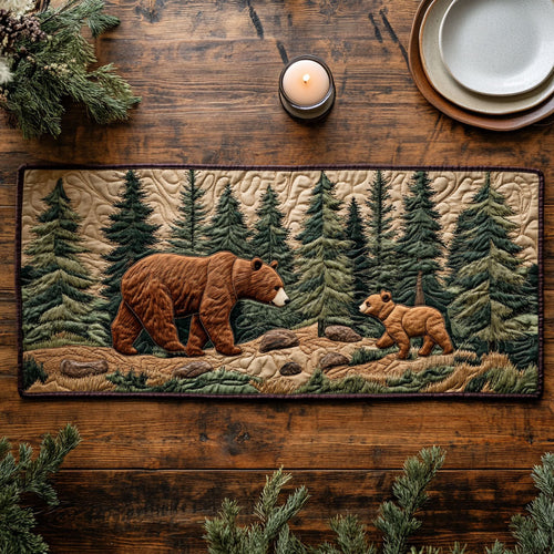 Family Bear CW2905558CL Quilted Table Runner