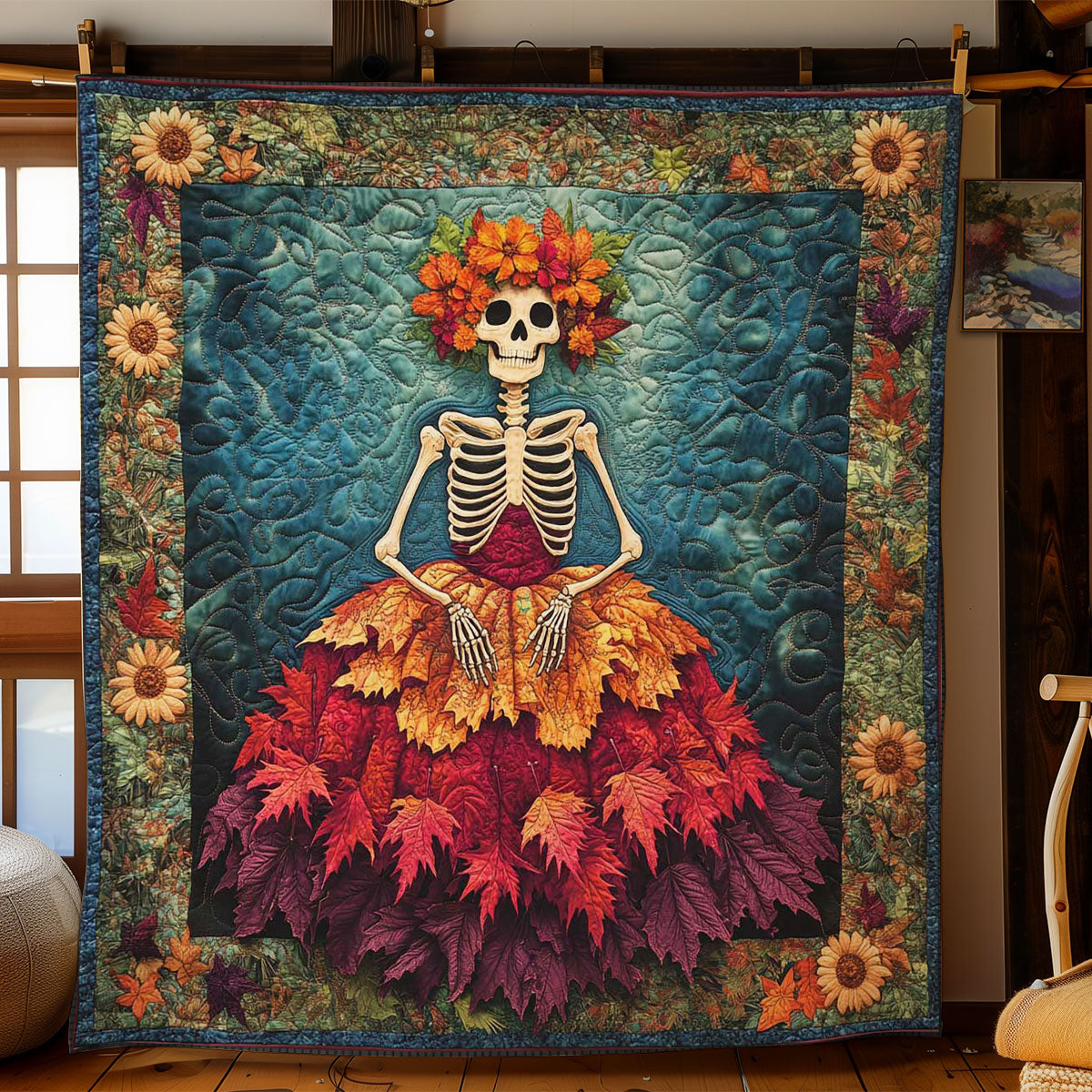 Skeleton Celebration WN1001009CL Quilt