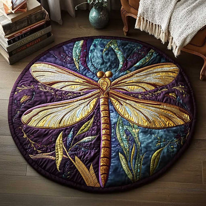 Vintage Dragonfly WN2703029CL Quilted Round Mat