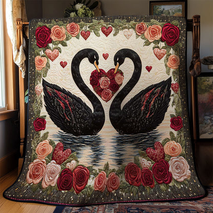 Valentine Black Swans WN0201019CL Quilt