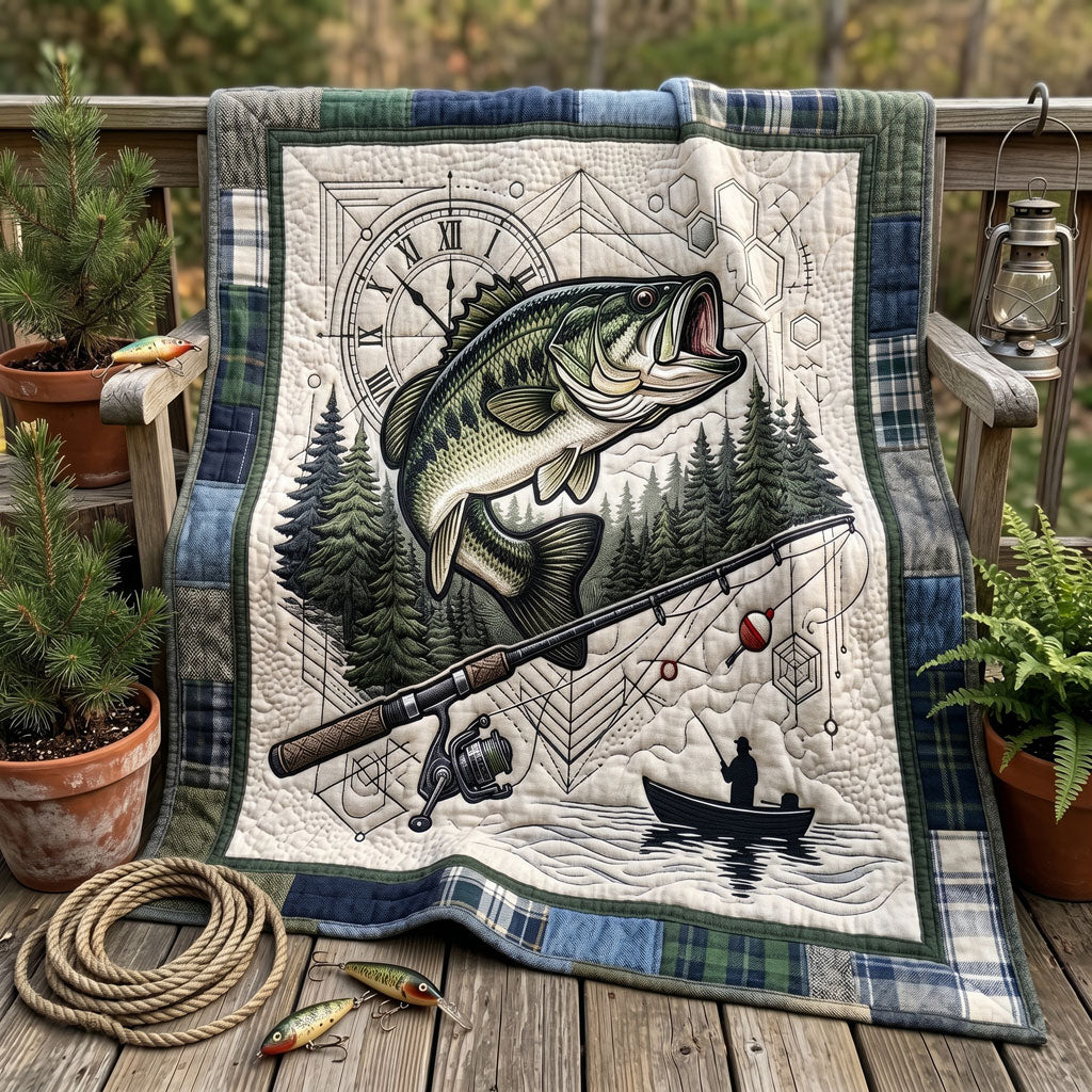 Rustic Bass Fishing WN1905011CL Quilt