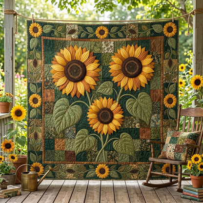 Golden Sunflower Harmony WN2006007CL Quilt