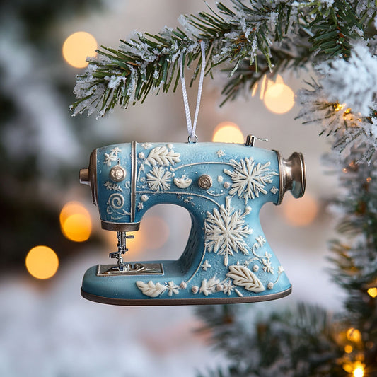 Sewing Machine Frost Charm WN2010057CL Christmas Ornament