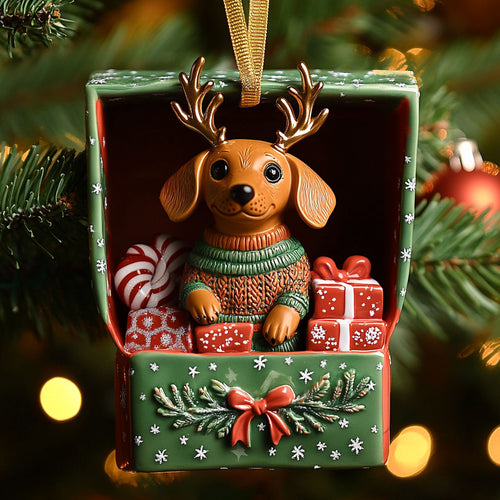 Jolly Dachshund Magic WN1510059CL Christmas Ornament