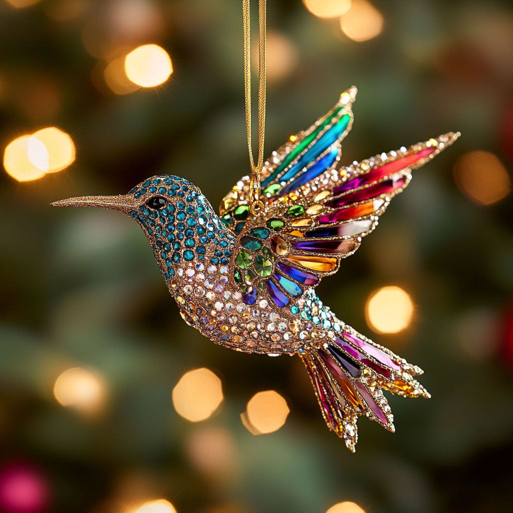 Hummingbird Festive Shine WN2611048CL Christmas Ornament