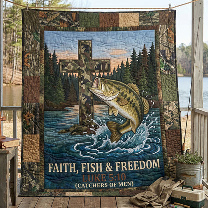Faith Fish Freedom WN1305005CL Quilt