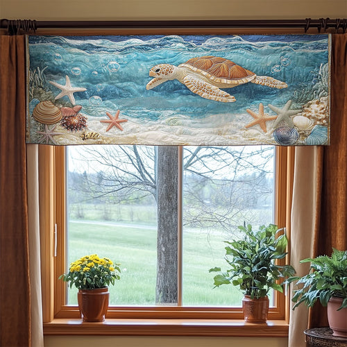 Drifting Turtle WN2003046CL Quilted Valance