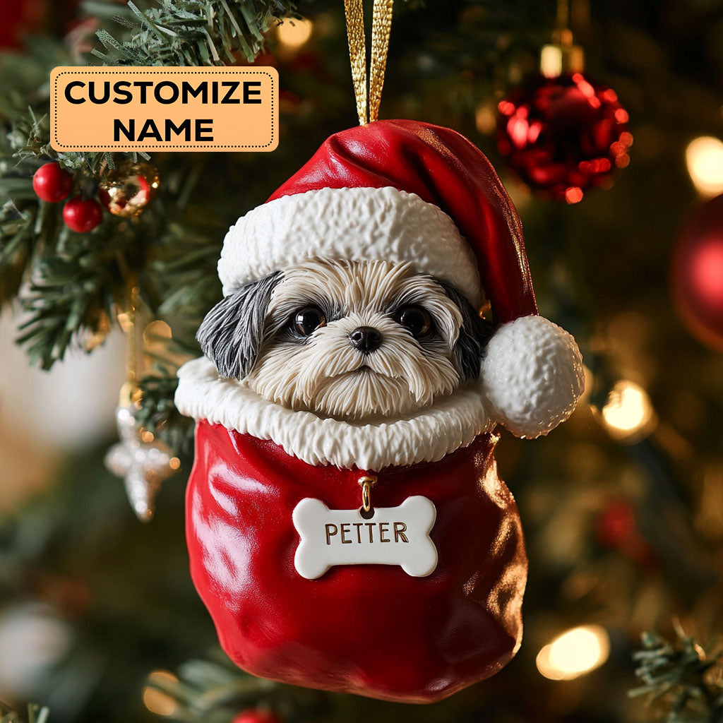 Shih Tzu Joy CW0412042CL Personalized Christmas Ornament