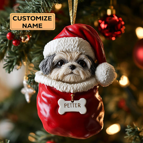 Shih Tzu Joy CW0412042CL Personalized Christmas Ornament