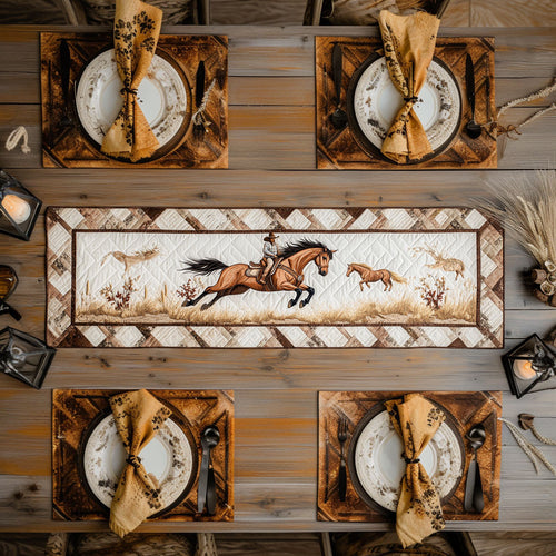 Horse Trail WN1007037CL Quilted Table Runner