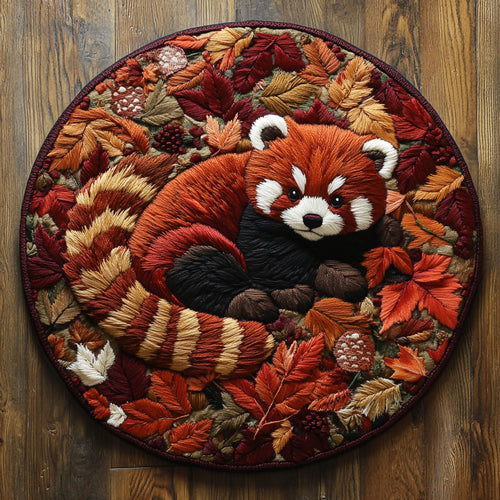 Red Panda Canopy WN2905049CL Quilted Round Mat