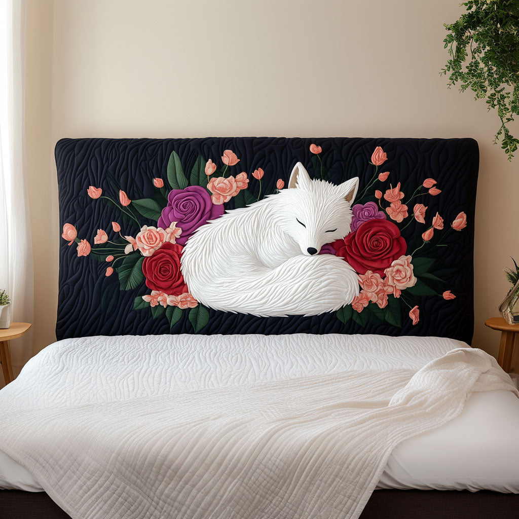 White Fox Bouquet KL0801014CL Quilted Headboard Slipcover