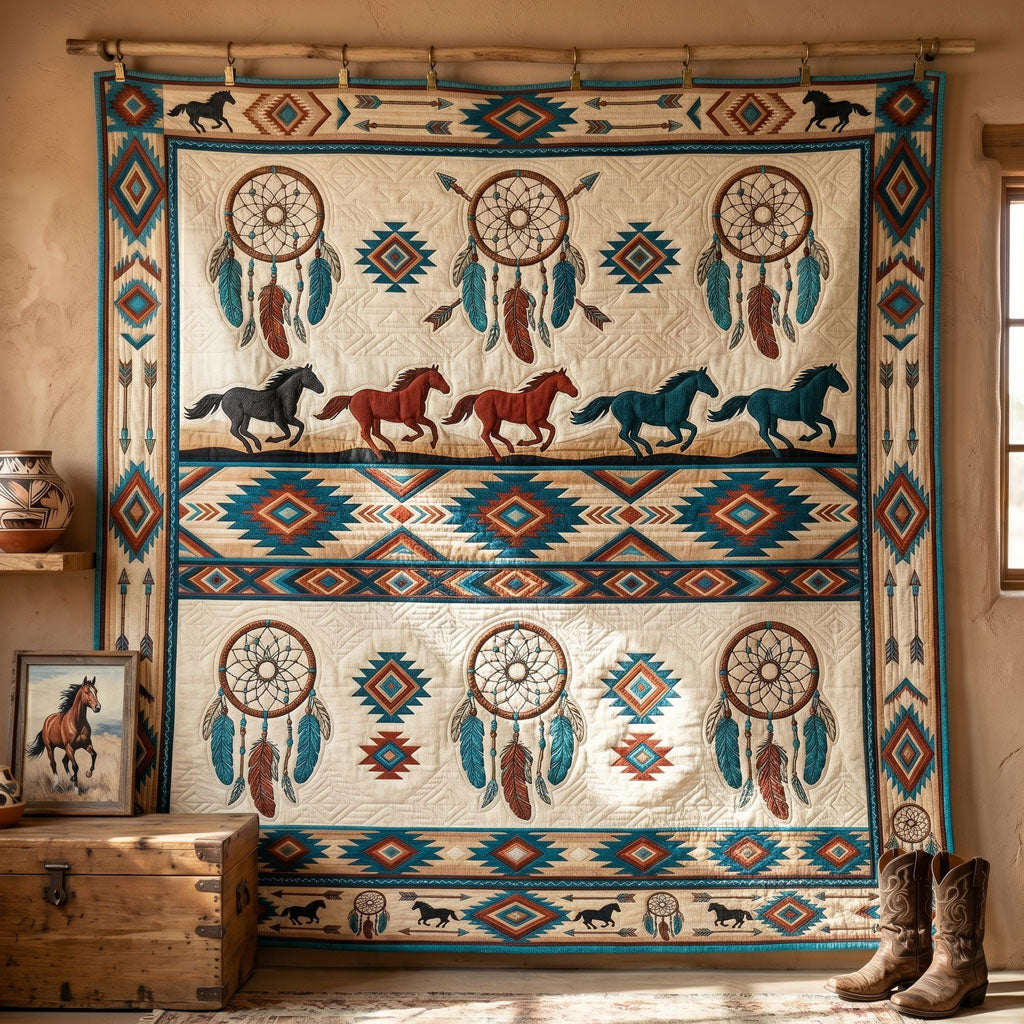 Dreamcatchers And Wild Horse Spirits WN1706005CL Quilt