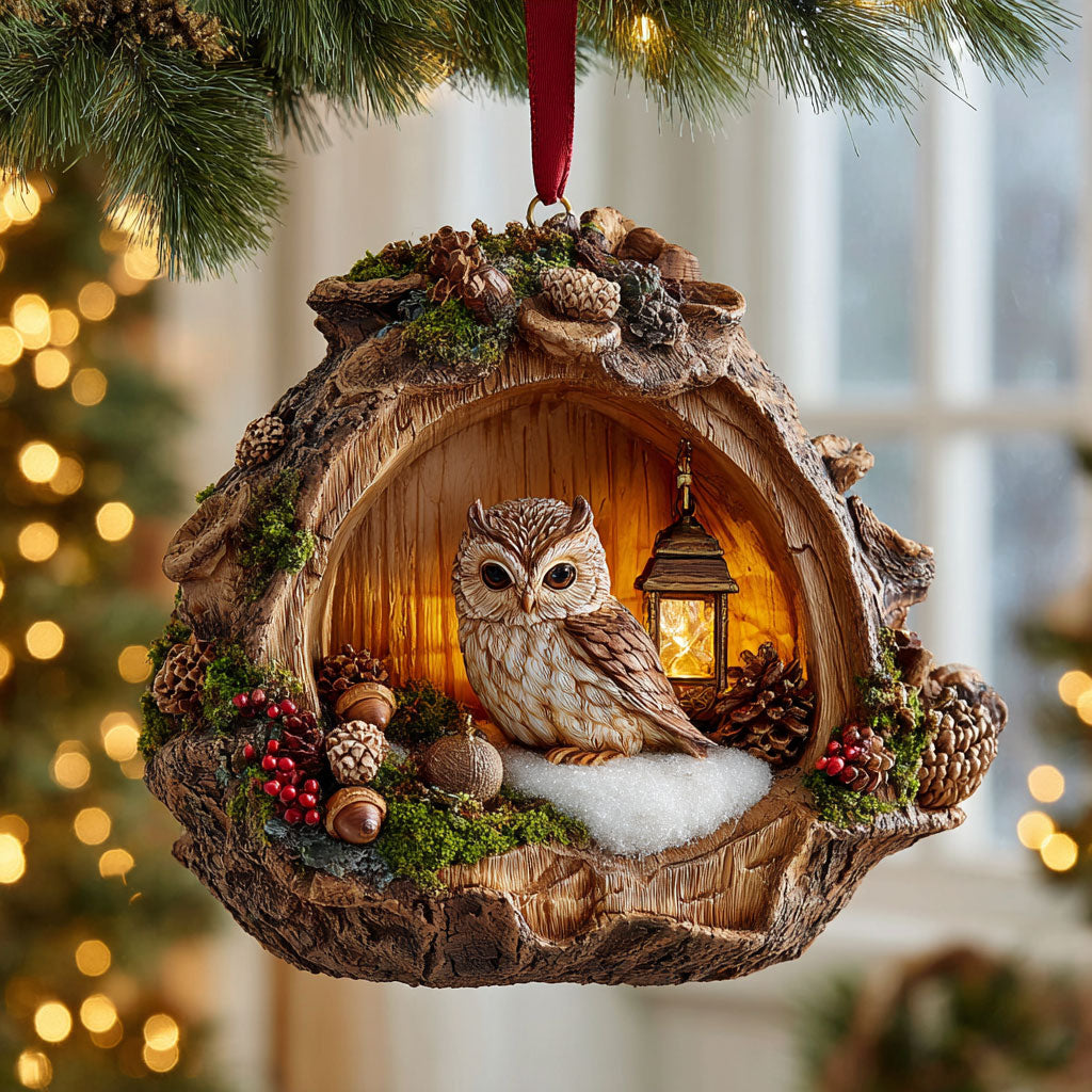 Cozy Owl Nest CW0312005CL Christmas Ornament