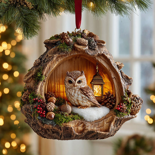 Cozy Owl Nest CW0312005CL Christmas Ornament