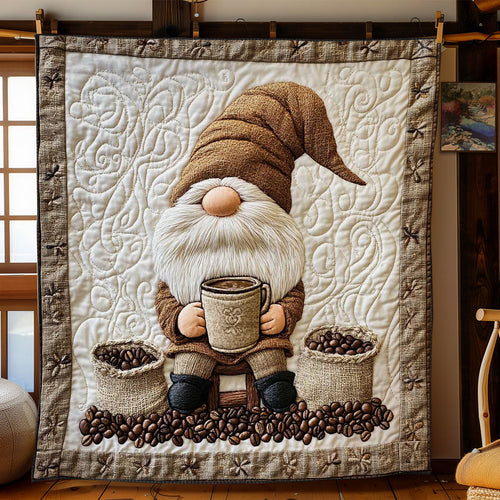 Cozy Coffee Gnome WN0503061CL Quilt