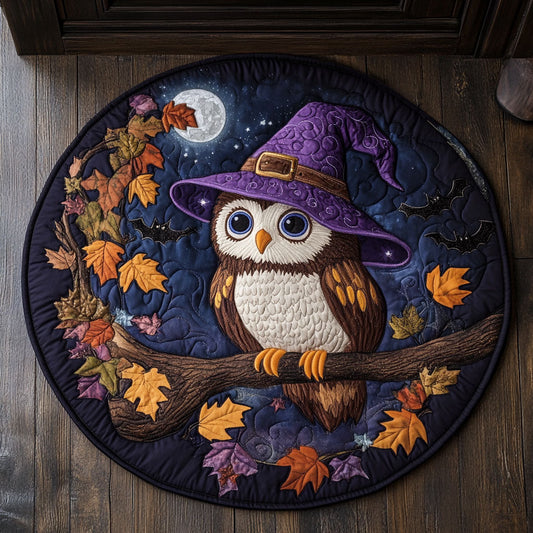 Majestic Owl CW1707031CL Quilted Round Mat