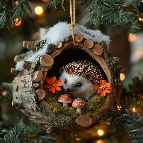 Hedgehog Winter Glow WN2411042CL Christmas Ornament