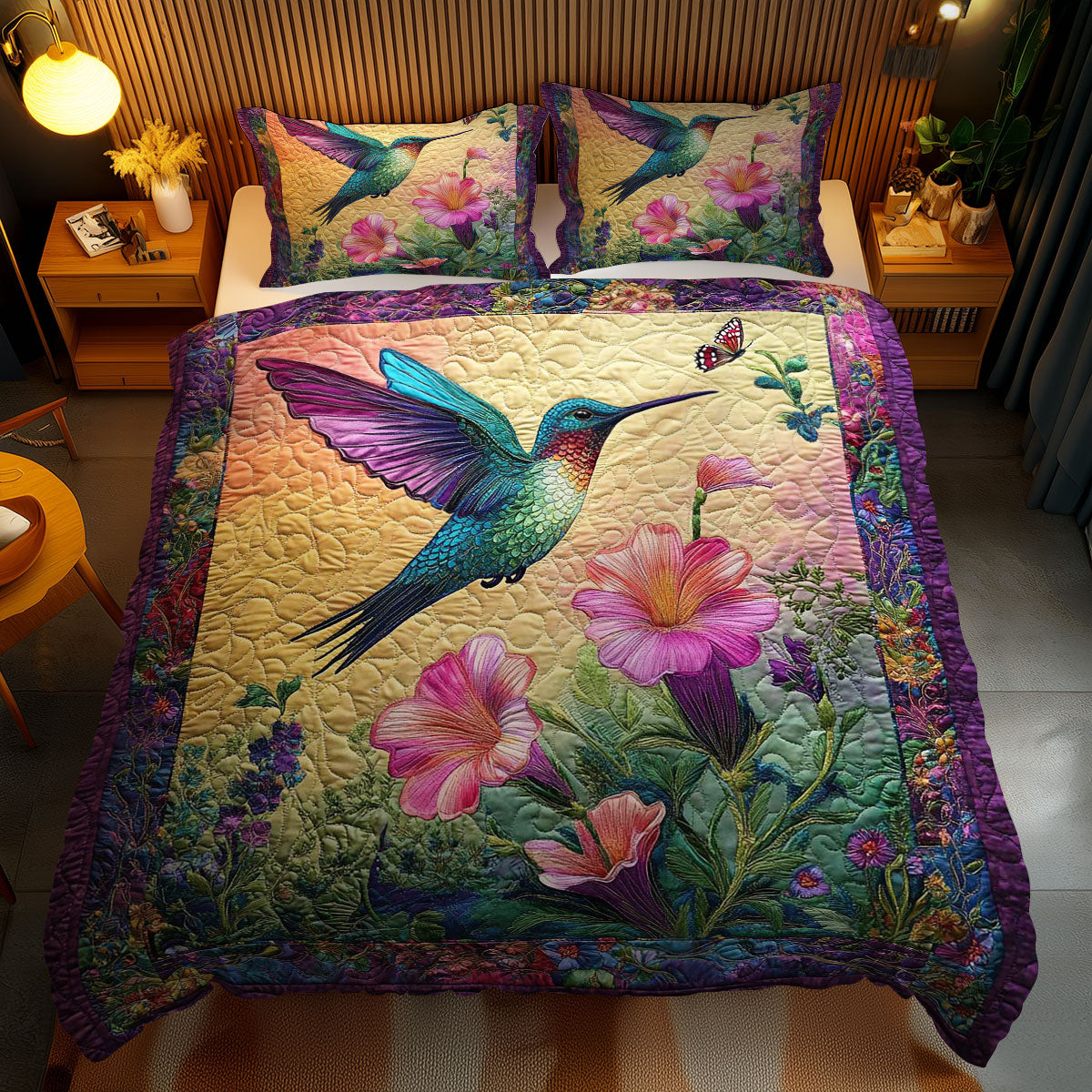 Hummingbird Symphony WN0802077CL Duvet Cover Set