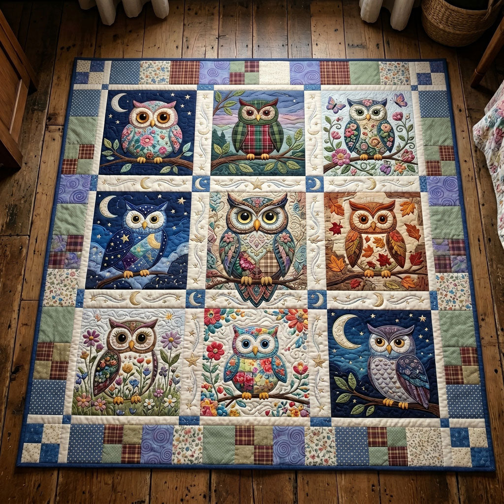 Enchanted Owl Patchwork WN0306004CL Quilt