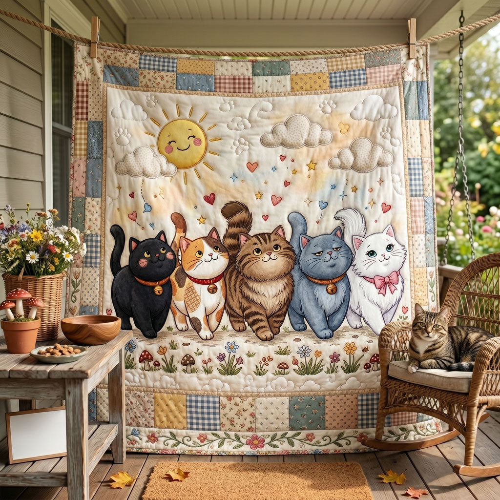 Sunny Cat Parade WN0306013CL Quilt