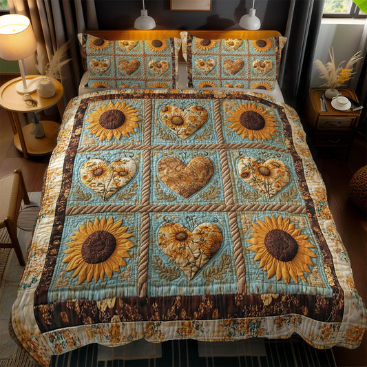 Rustic Sunflower Heart WN0302074CL Duvet Cover Set