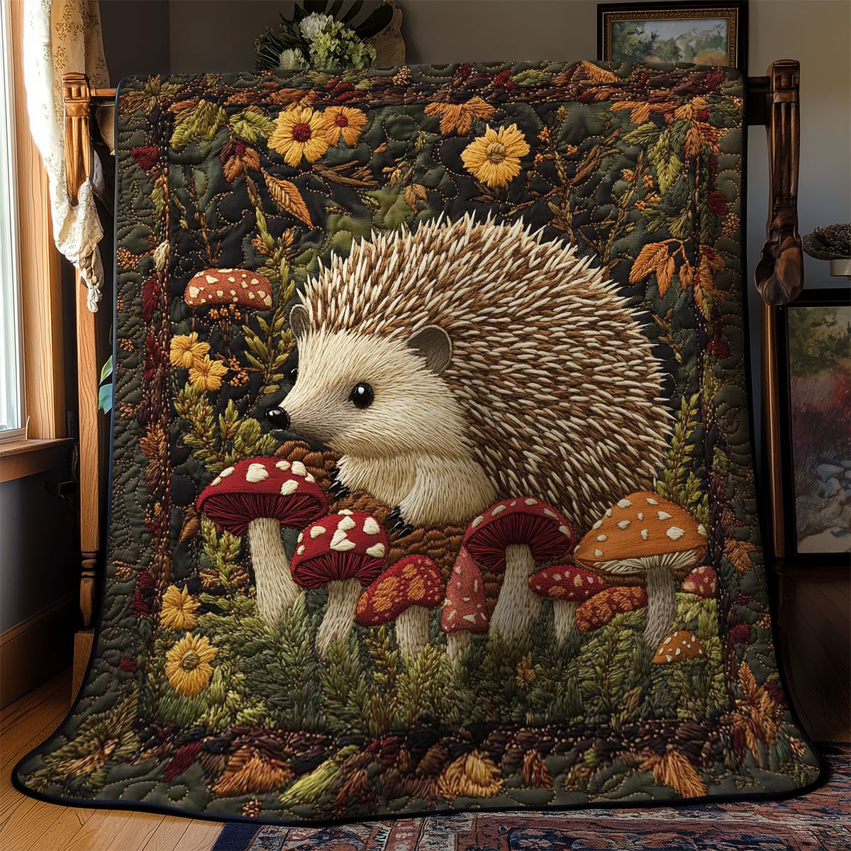 Hedgehog Haven WN1203034CL Quilt