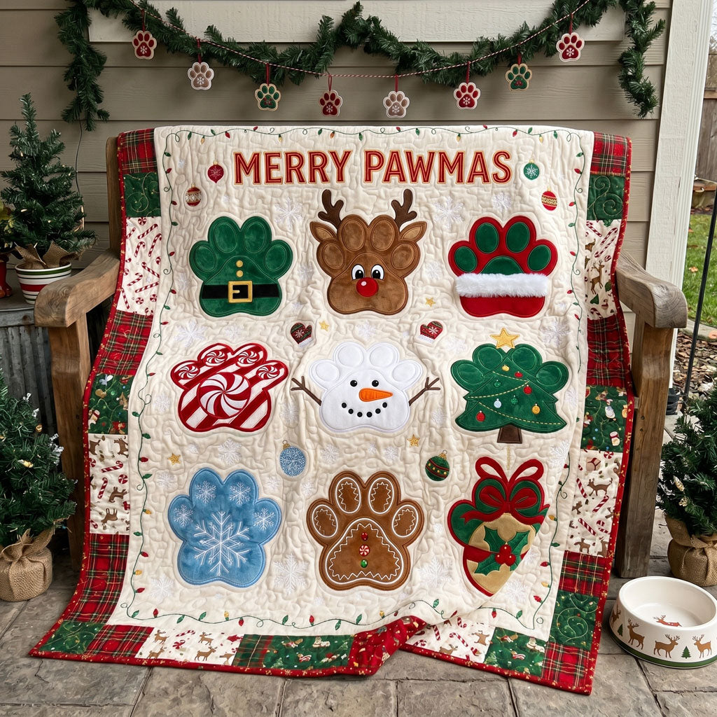 Merry Pawmas Patch WN2705012CL Quilt