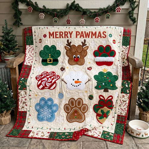 Merry Pawmas Patch WN2705012CL Quilt