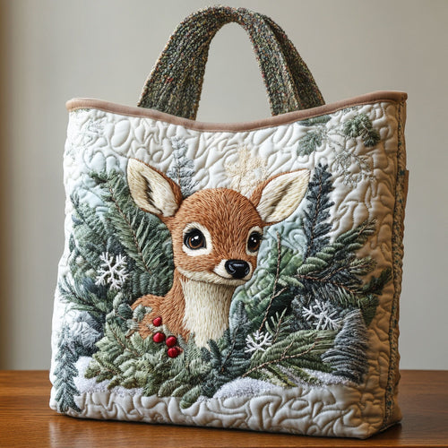 Woodland Deer CP0112187CL Quilted Tote Bag