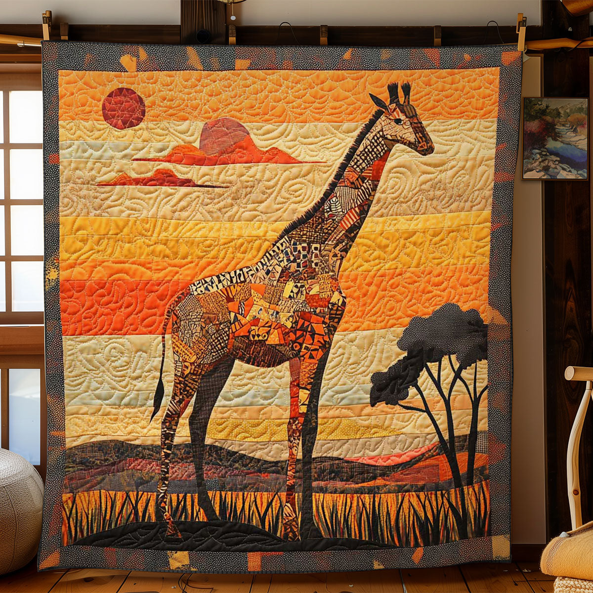 Wild African Giraffe WN0403038CL Quilt