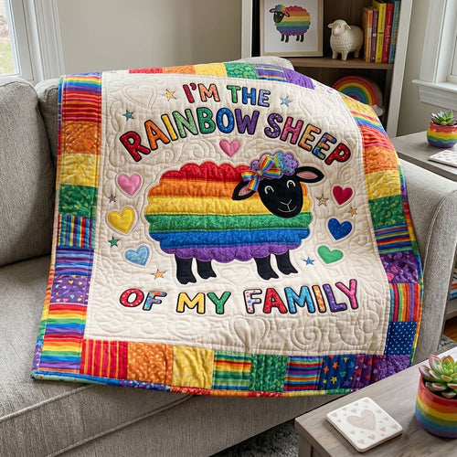 Rainbow Sheep Family WN1206014CL Quilt